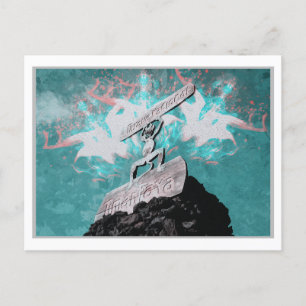 TIMANFAYA - CANAIRE EILANDEN - WATERVERF SPANJE BRIEFKAART