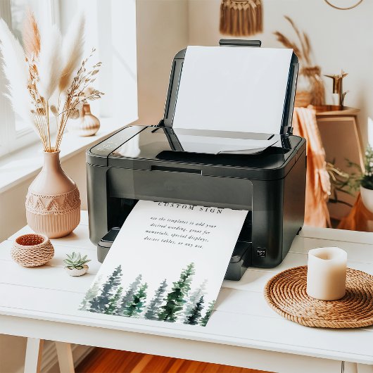 Timber Grove Custom Wedding Sign Template Poster