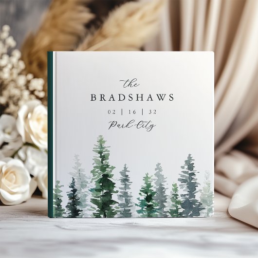 Timber Grove Evergreen Forest Wedding Gastenboek