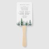 Timber Grove huwelijksprogramma Handwaaier (Achterkant)