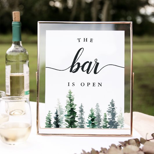 Timber Grove "The Bar is Open" Weddenschap Poster