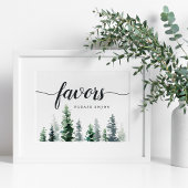 Timber Grove Wedding Favor Sign Poster