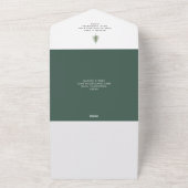 Timber Grove | Winter Waterverf Weddenschap All In One Uitnodiging (Buitenkant)