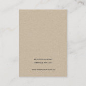 TIMBER PINK FLORAL EUCALYPTUS EARRING STUD DISPLAY VISITEKAARTJE (Achterkant)