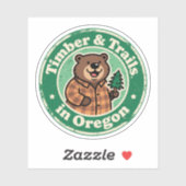 Timber & Trails_ Oregon  Natuur kunstwerk Sticker (Vel)