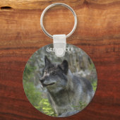 TIMBER WOLF Design Wildlife Art Key-chain Sleutelhanger (Voorkant)
