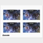 TIMBER WOLF EYES Stickers de soutien de la faune (Feuille)