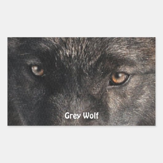 TIMBER WOLF EYES Stickers de soutien de la faune (Devant)