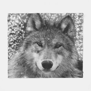 Timber Wolf Fleece Blanket