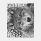 Timber Wolf Fleece Blanket Deken (Voorkant)