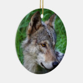 Timber Wolf Keramisch Ornament (Rechts)
