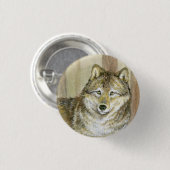 Timber Wolf Pin Ronde Button 3,2 Cm (Voorkant /achterkant)