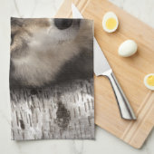 Timber wolf van Jim Zuckerman Theedoek (Quarter Fold)