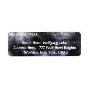 TIMBER WOLF Wildlife Return Adresse Étiquettes