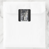 TIMBER WOLF Wildlife Supporter Kunstwerk Vierkante Sticker (Tas)