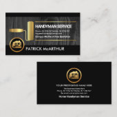 Timber Wood Gold Paint Brush Handyman Painter Visitekaartje (Voorkant / Achterkant)