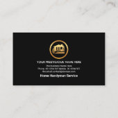 Timber Wood Gold Paint Brush Handyman Painter Visitekaartje (Achterkant)