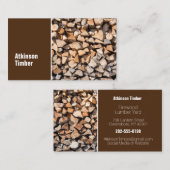 Timber Yard Firewood Brown Minimal Visitekaartje (Voorkant / Achterkant)