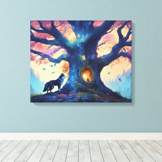 Timberland Wolf Canvas Afdruk (Insitu (Houten vloer))