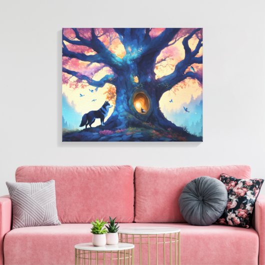 Timberland Wolf Canvas Afdruk (Insitu (Woonkamer))