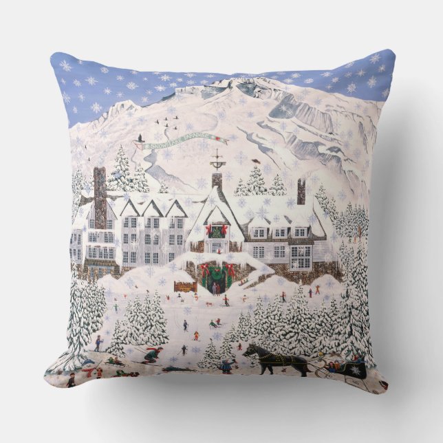 Timberline Lodge ~ Mount Hood Pillow Kussen (Voorkant)