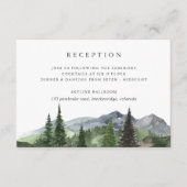 Timberline | Mountain Forest Wedding Reception Informatiekaartje (Voorkant)