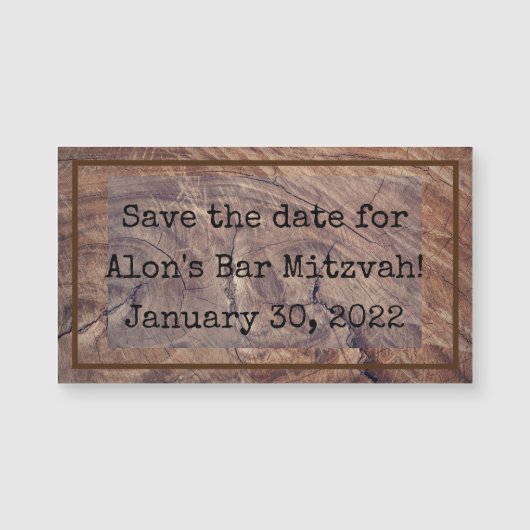 Timberlines Magnetic Save the Date Card (Voorkant)