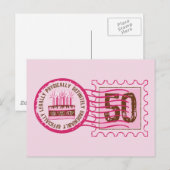 Timbre Anniversaire 50 Carte postale (Devant / Derrière)
