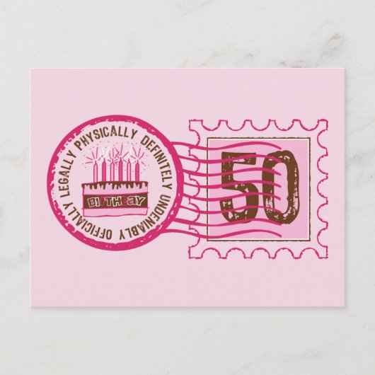 Timbre Anniversaire 50 Carte postale (Devant)