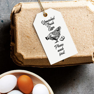 Timbre de carton pour oeufs non lavés - Étiquette