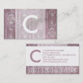 timbre de fidélité chic monogramme (Devant / Derrière)