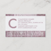 timbre de fidélité chic monogramme (Dos)