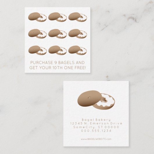 timbre de fidélité de bagels (Devant / Derrière)