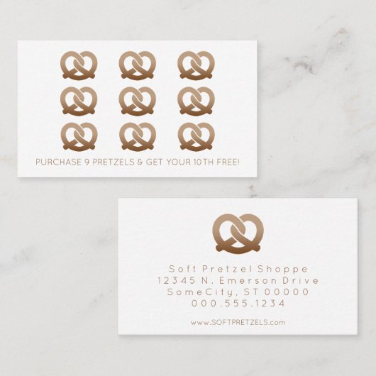 timbre de fidélité de bretzels (Devant / Derrière)