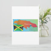 Timbre de la Jamaïque de style carte postale (Debout devant)
