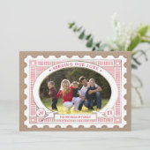 Timbre de la poste vintage Valentine's Carte photo (Debout devant)