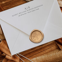 Timbre de sceau de cire Mariage Art nouveau vintag