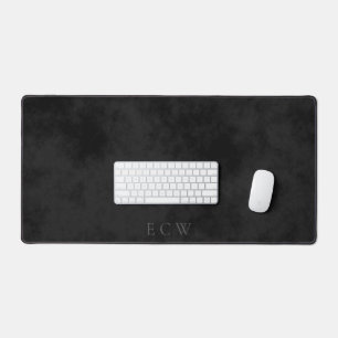 Timbre Faux Sophistiqué Triple Monogramme sur Fond