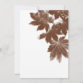 Timbre feuille Brown Thanksgiving Dîner Invitation (Dos)
