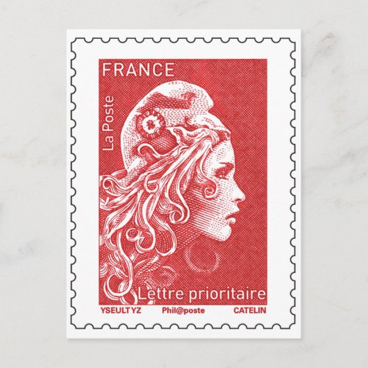 Timbre Marianne Briefkaart (Voorkant)