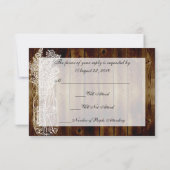 Timbre Mason Jar RSVP sur plaque en bois foncé (Dos)