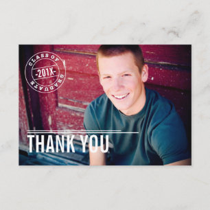 Timbre moderne Carte de remerciements de graduatio