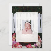 Timbre Moderne Photo Naissance Bébé Merci (Devant)