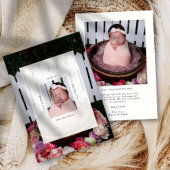 Timbre Moderne Photo Naissance Bébé Merci
