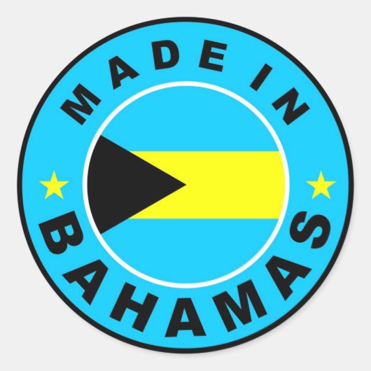 timbre rond étiquette du drapeau du pays du bahama (Devant)