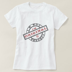 Timbre T-Shirt Jouant Je ne suis pas parfait Je su