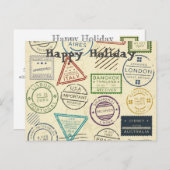 timbres de vacances de carte postale (Devant / Derrière)