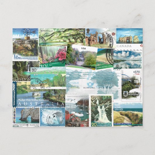 Timbres Internationaux - Carte postale Paysages (Devant)