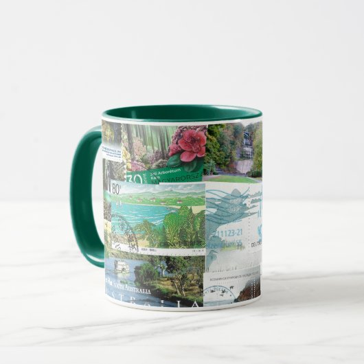 Timbres Internationaux Postage - Paysages Mug (Devant gauche)
