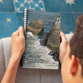 Time and Tide Chaucer Quote Rocky Coastline Notitieboek